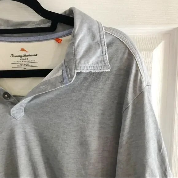 Men’s Tommy Bahama Island Modern Fit SS Polo Gray - Picture 4 of 6